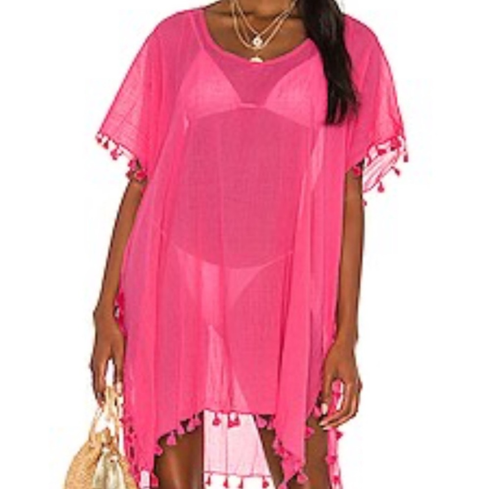 [NWT] Seafolly Vibrant Pink Tassel Swim Cover-Up - Picture 3 of 3